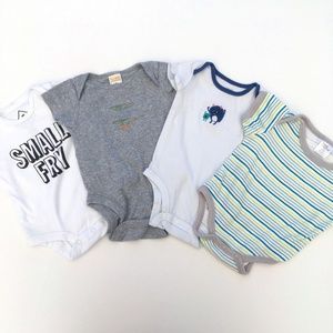 Baby Boy 4Pc Onesies 0-3 Months